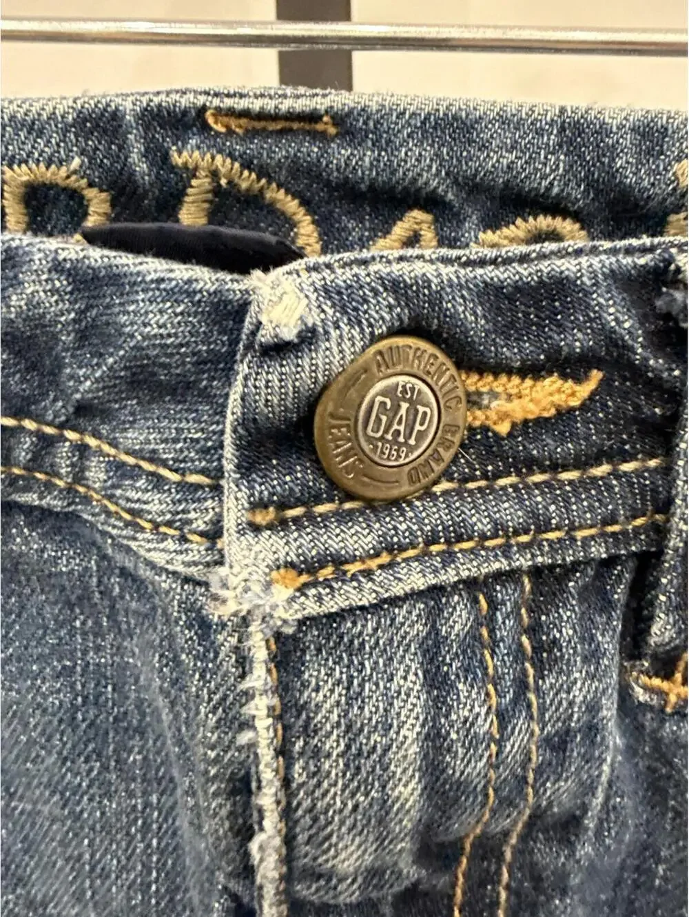 Gap Denim Mini Skirt with Embroidered Hem Kids 8